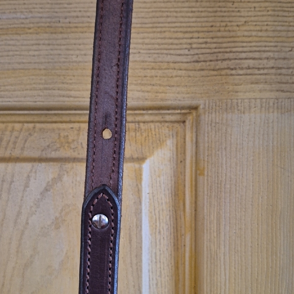 Rebecca Ray Designs Nylon And Leather Red Yellow Brown Crossbody Bag Equestrian - Picture 4 of 16